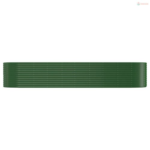 Zöld horganyzott acél kerti magaságyás 396x100x68 cm