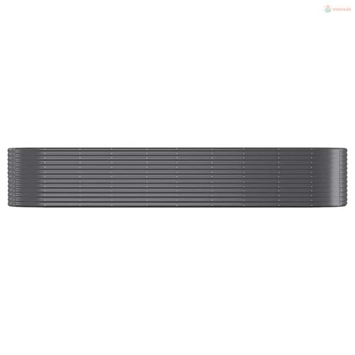 Antracitszürke horganyzott acél kerti magaságyás 396x100x68 cm