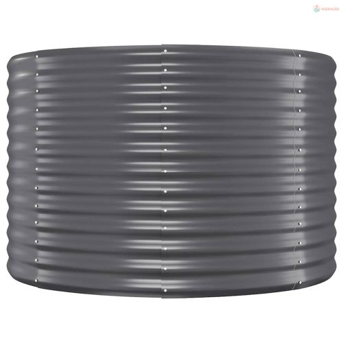 Antracitszürke horganyzott acél kerti magaságyás 396x100x68 cm