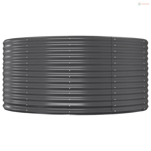 Antracitszürke horganyzott acél kerti magaságyás 140x140x68 cm