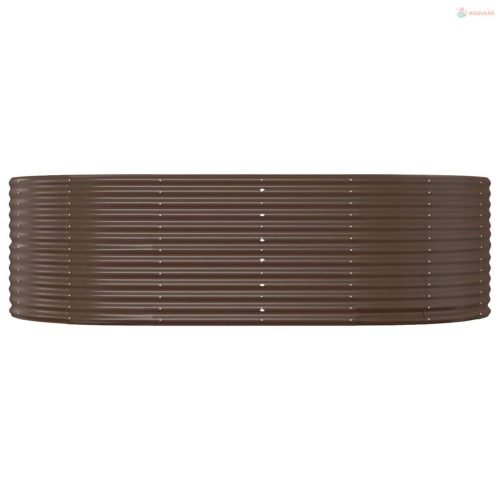 Barna horganyzott acél kerti magaságyás 212 x 140 x 68 cm