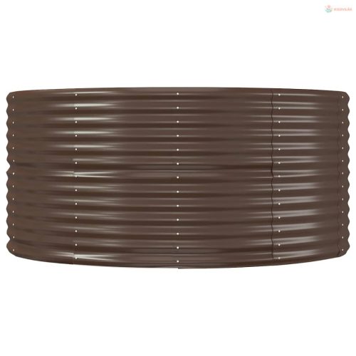 Barna horganyzott acél kerti magaságyás 212 x 140 x 68 cm