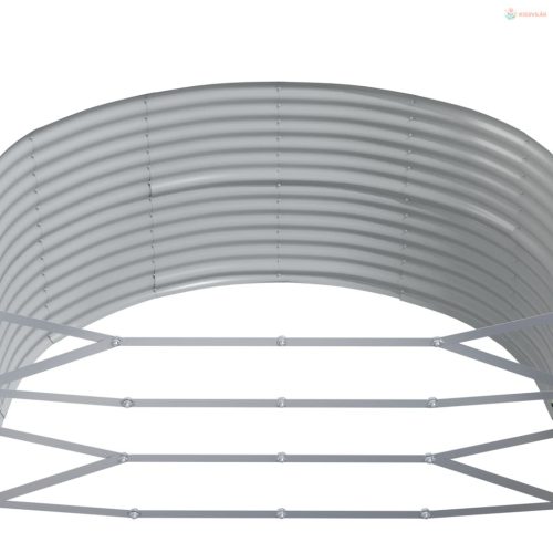 Barna horganyzott acél kerti magaságyás 212 x 140 x 68 cm