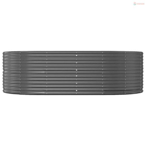 Antracit színű horganyzott acél kerti magaságyás 212 x 140 x 68 cm