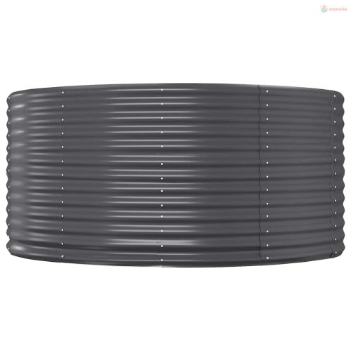 Antracit színű horganyzott acél kerti magaságyás 212 x 140 x 68 cm