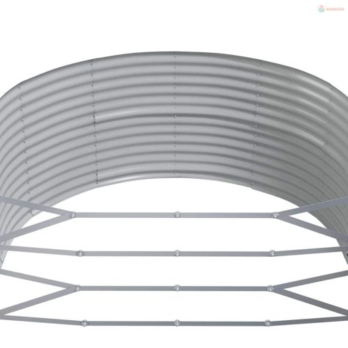 Antracit színű horganyzott acél kerti magaságyás 212 x 140 x 68 cm