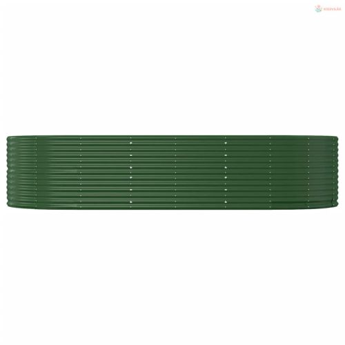 Zöld horganyzott acél kerti magaságyás 291 x 140 x 68 cm