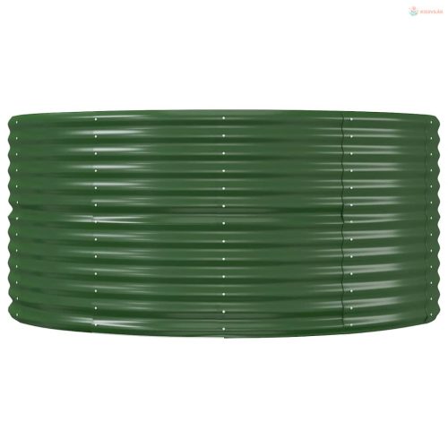 Zöld horganyzott acél kerti magaságyás 291 x 140 x 68 cm