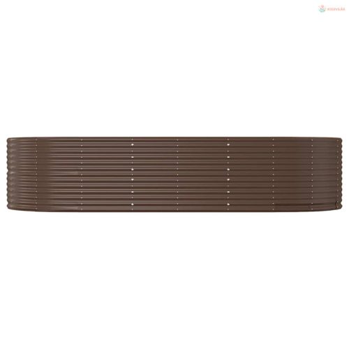 Barna horganyzott acél kerti magaságyás 291 x 140 x 68 cm