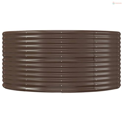 Barna horganyzott acél kerti magaságyás 291 x 140 x 68 cm