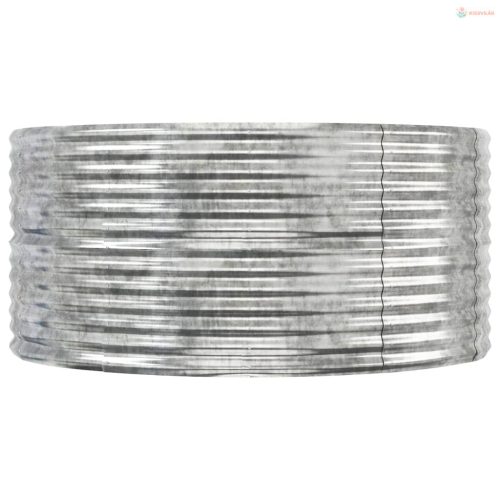 Ezüstszínű horganyzott acél kerti magaságyás 291 x 140 x 68 cm