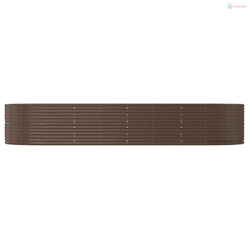 Barna horganyzott acél kerti magaságyás 367 x 140 x 68 cm