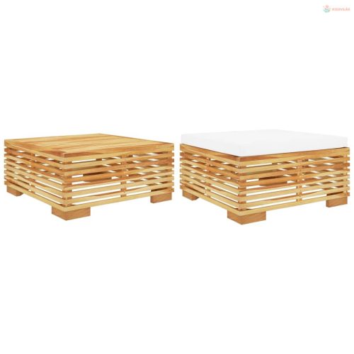 2 részes tömör tíkfa kerti ülőgarnitúra