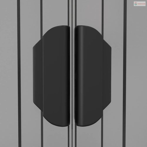 Világosszürke horganyzott acél kerti fészer 192x108x223 cm