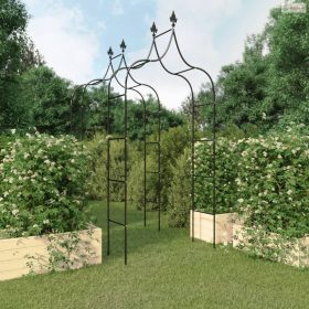 2 db fekete acél kerti boltív 120 x 38 x 260 cm