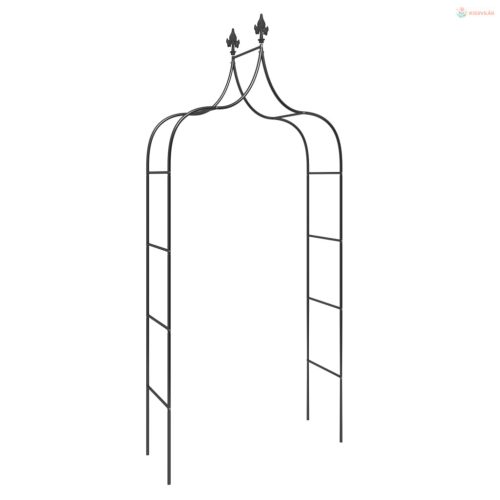 2 db fekete acél kerti boltív 120 x 38 x 260 cm