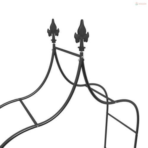 2 db fekete acél kerti boltív 120 x 38 x 260 cm