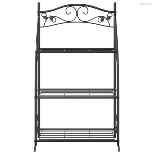 Fekete acél virágtartó 56 x 30 x 96 cm