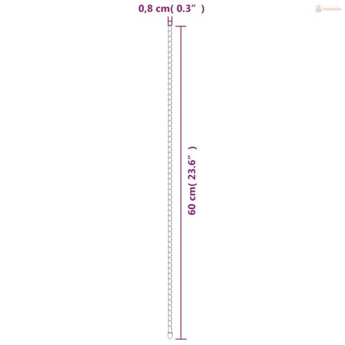 30 db zöld acél kerti növénykaró 60 cm