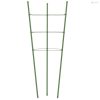 5 db zöld acél kerti növénytámasz 3 gyűrűvel 45 cm