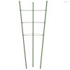 5 db zöld acél kerti növénytámasz 3 gyűrűvel 60 cm