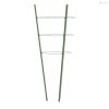 5 db zöld acél kerti növénytámasz 3 gyűrűvel 75 cm