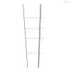 5 db zöld acél kerti növénytámasz 4 gyűrűvel 90 cm