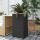Fekete polyrattan ültetőláda 40 x 40 x 80 cm