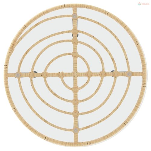 Edzett üveg és acél étkezőasztal Ø55 cm