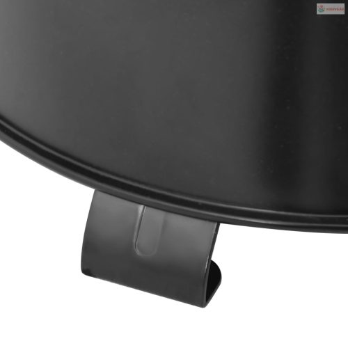 Fekete fém fatüzelésű kempingtűzhely 36 x 26 x 22,5 cm