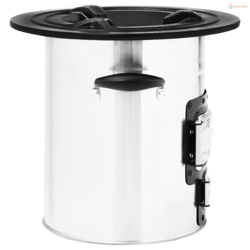 Ezüstszínű acél fatüzelésű kempingtűzhely 51,5 x 35 x 30,5 cm