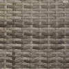 3 személyes szürke polyrattan kerti kanapé párnával