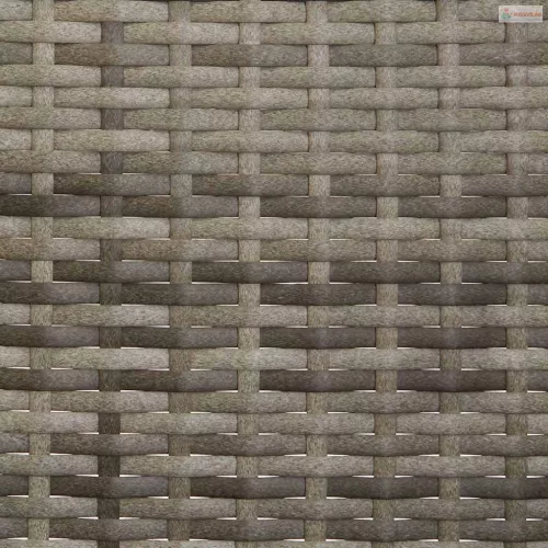 3 személyes szürke polyrattan kerti kanapé párnával