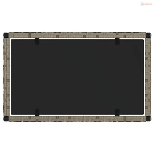 4 részes szürke polyrattan kerti ülőgarnitúra párnákkal