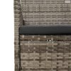 4 részes szürke polyrattan kerti ülőgarnitúra párnákkal
