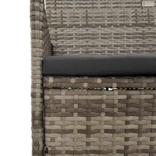 4 részes szürke polyrattan kerti ülőgarnitúra párnákkal