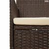 4 részes barna polyrattan kerti ülőgarnitúra párnákkal