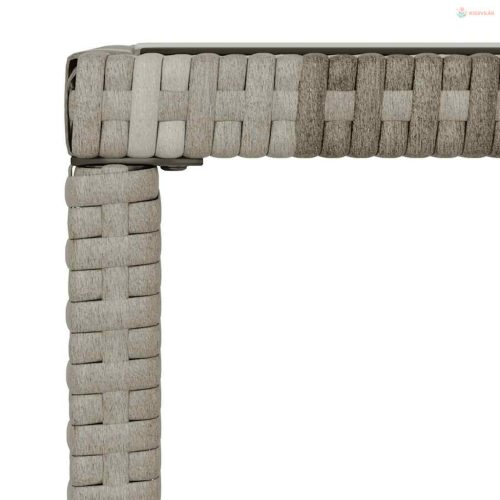 4 részes szürke polyrattan kerti ülőgarnitúra párnákkal