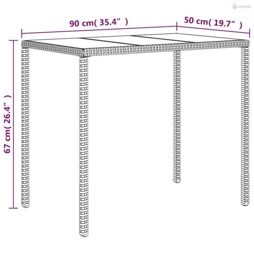 4 részes fekete polyrattan kerti ülőgarnitúra párnákkal