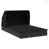 2 személyes fekete polyrattan napágy tetővel 213 x 118 x 97 cm