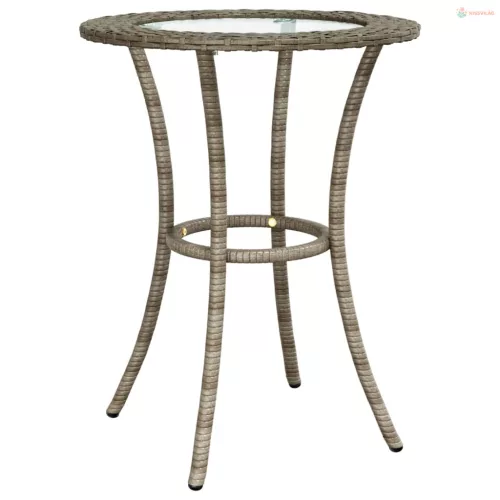 2 részes L-alakú szürke polyrattan kanapészett párnákkal