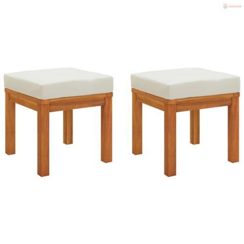 3 részes tömör akácfa kerti étkezőszett párnákkal