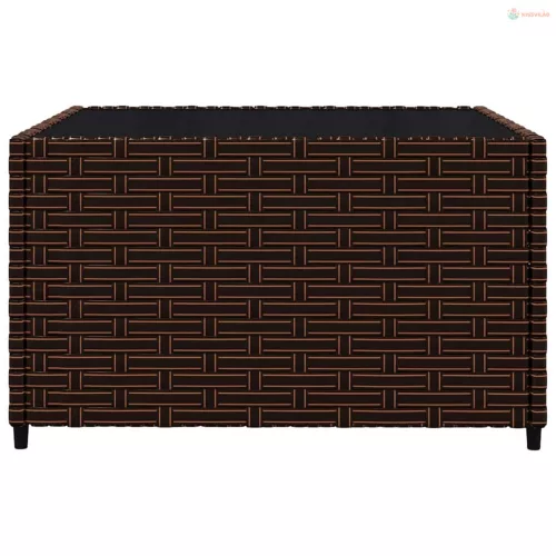 3 részes barna polyrattan kerti ülőgarnitúra párnával