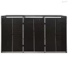Fekete polyrattan hármas kerekeskuka tárolófészer 207x80x117 cm