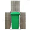 Szürke polyrattan kerekes kukatároló fészer 70 x 80 x 117 cm