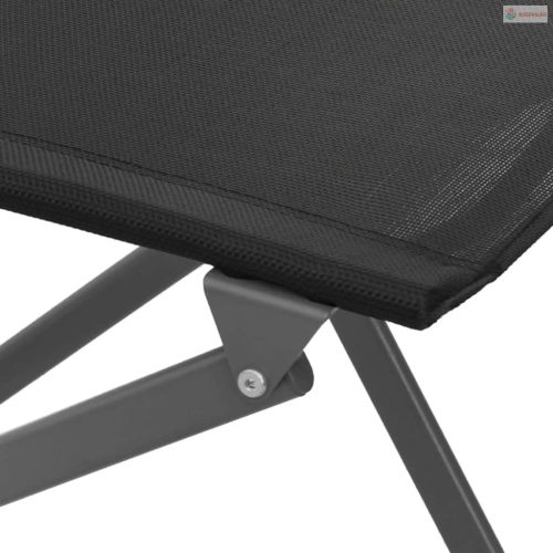 3 részes fekete acél kerti étkezőgarnitúra