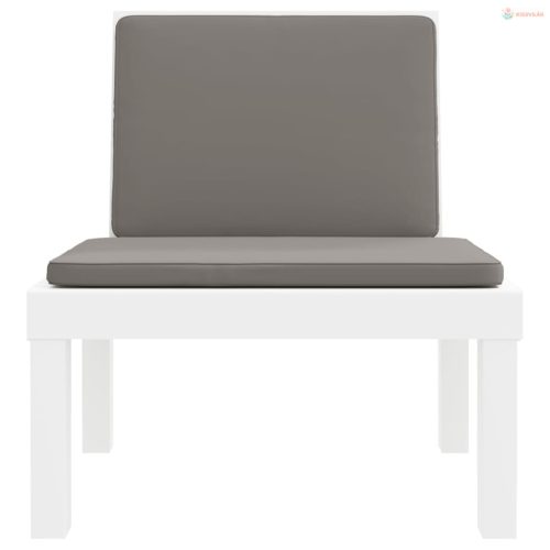 3 részes fehér polipropilén kerti ülőgarnitúra párnákkal