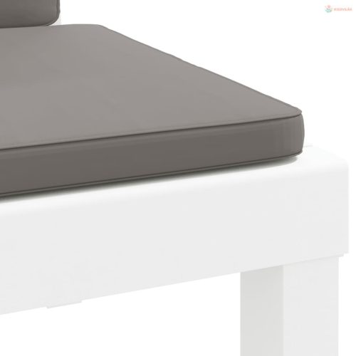 3 részes fehér polipropilén kerti ülőgarnitúra párnákkal