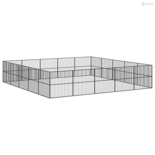 20 paneles fekete porszórt acél kutyajáróka