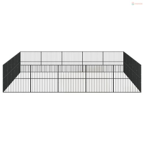 20 paneles fekete porszórt acél kutyajáróka